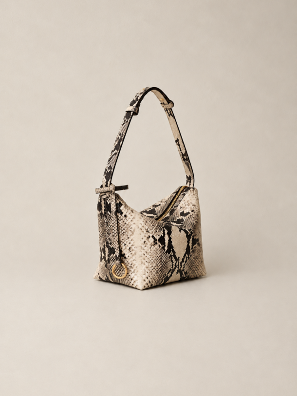Basket Bag Python-Effect Nature     